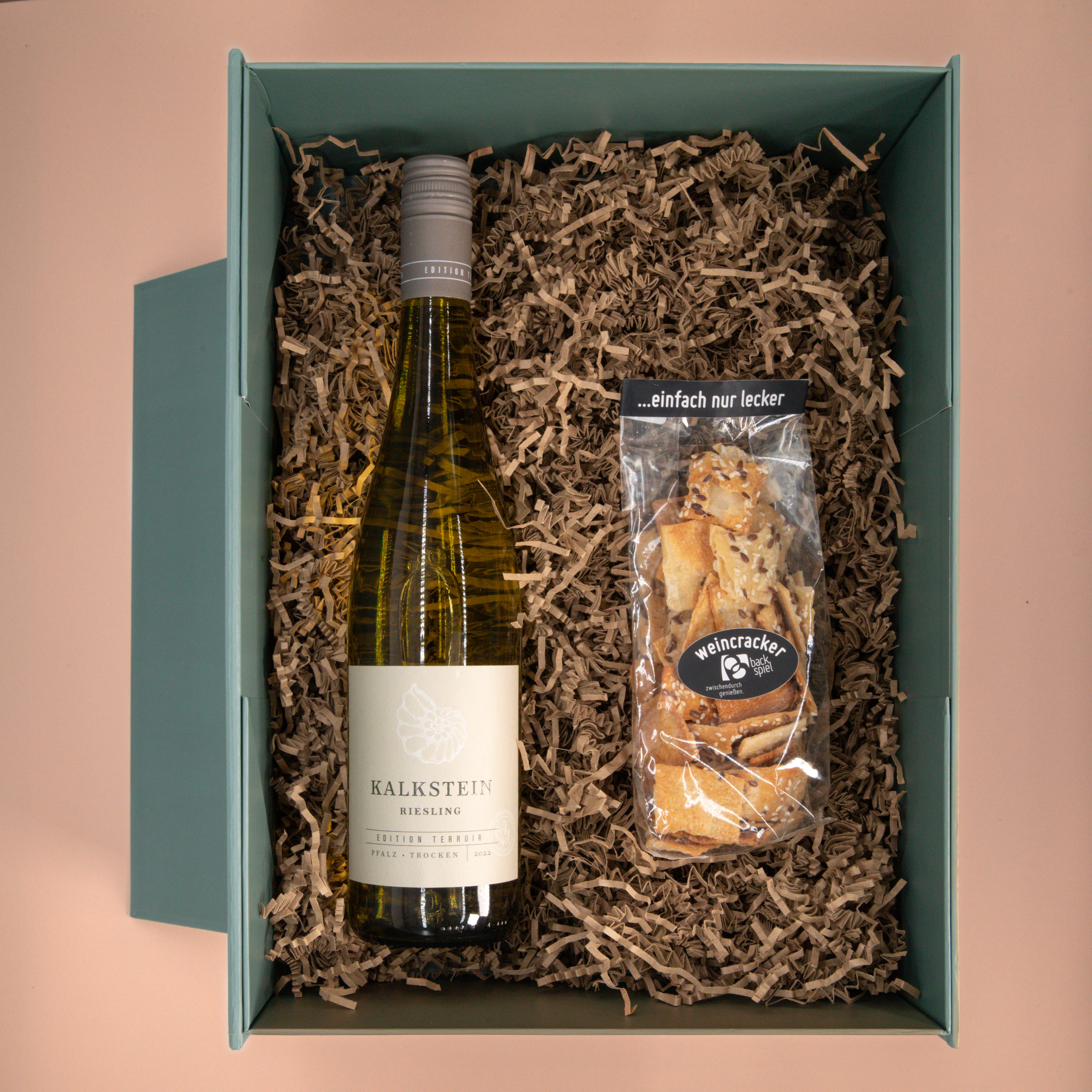 Weinbox Riesling mit Cracker