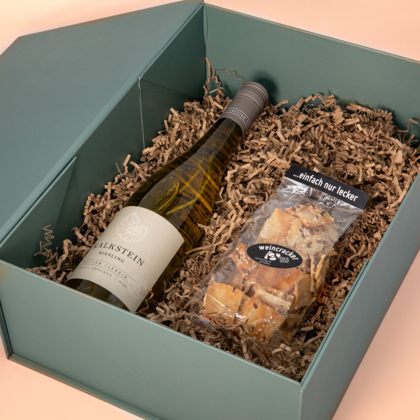Weinbox Riesling mit Cracker